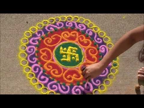 Diwali special rangoli design by Mitisha