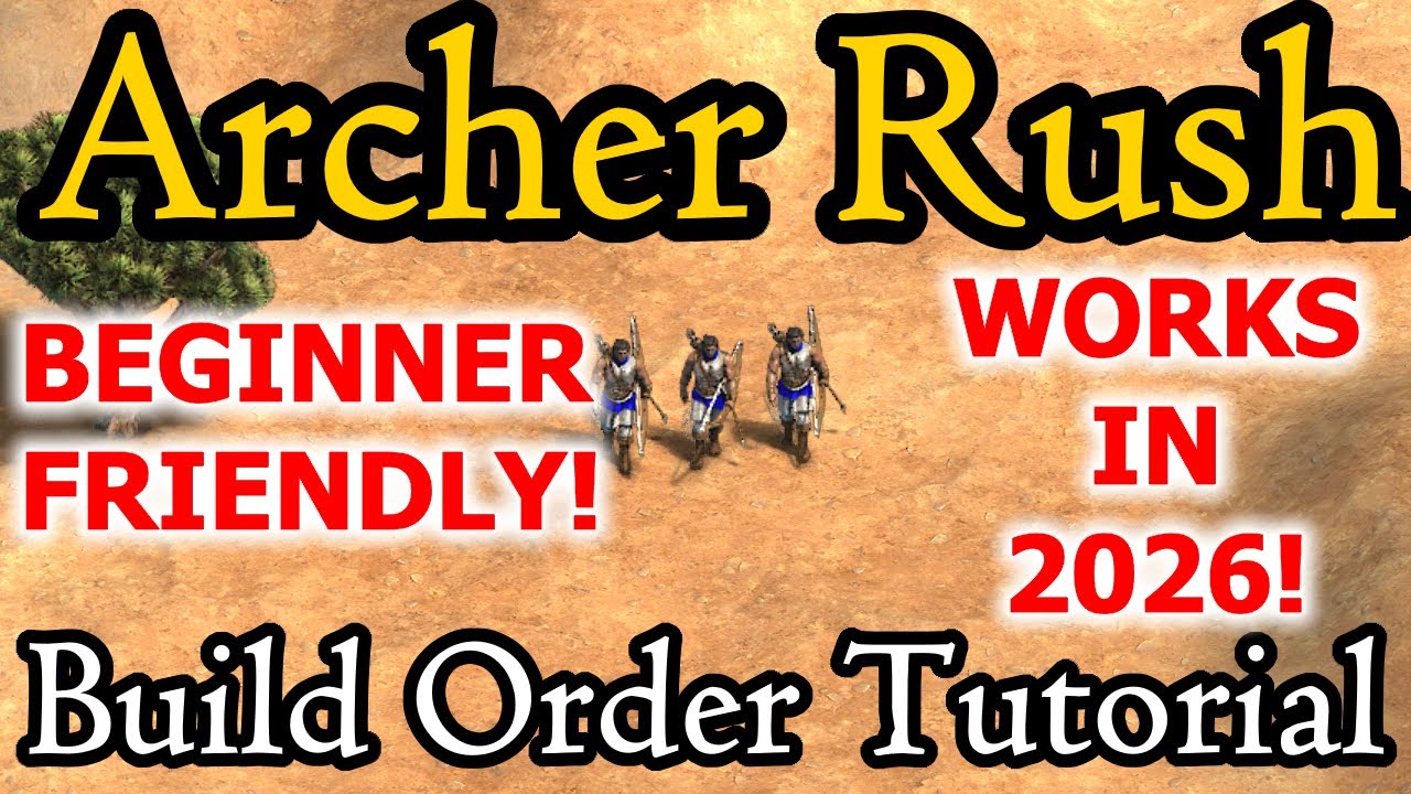 Archer Rush Build Order Tutorial - AoE2 (23 pop, any civ)