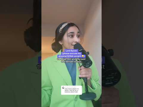 a little Lord Byron snippet from the #maryshelley musical I’m writing✍️💗 #musicaltheater #booktube