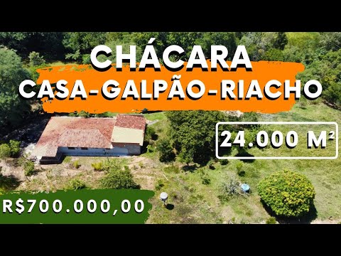 A074 -  CHÁCARA 24.200 M2- CASA BOA + GALPÃO + RIACHO - CONSELHEIRO MAIRINCK - PR