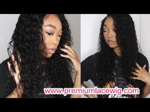 20 inch Full Lace Wig Malaysian Water Wave Human Hair 
