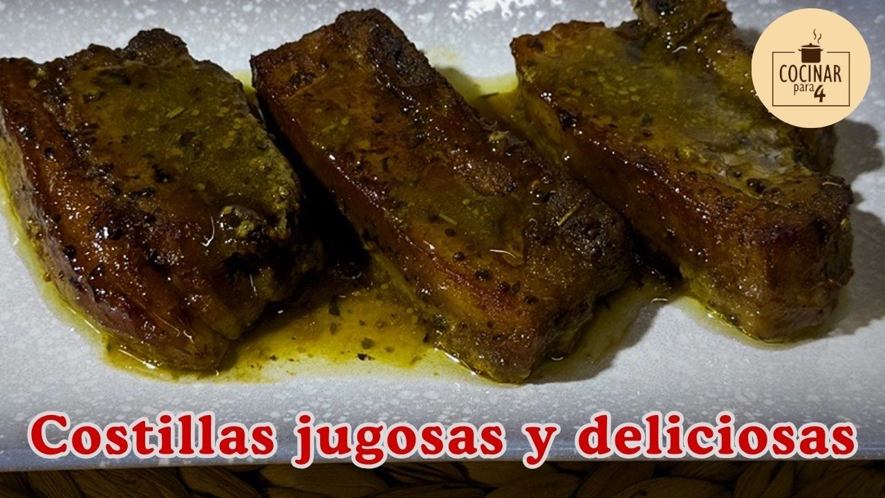 Costillas con Mostaza y Miel de Palma | Receta Jugosa, Fácil y Llena de Sabor