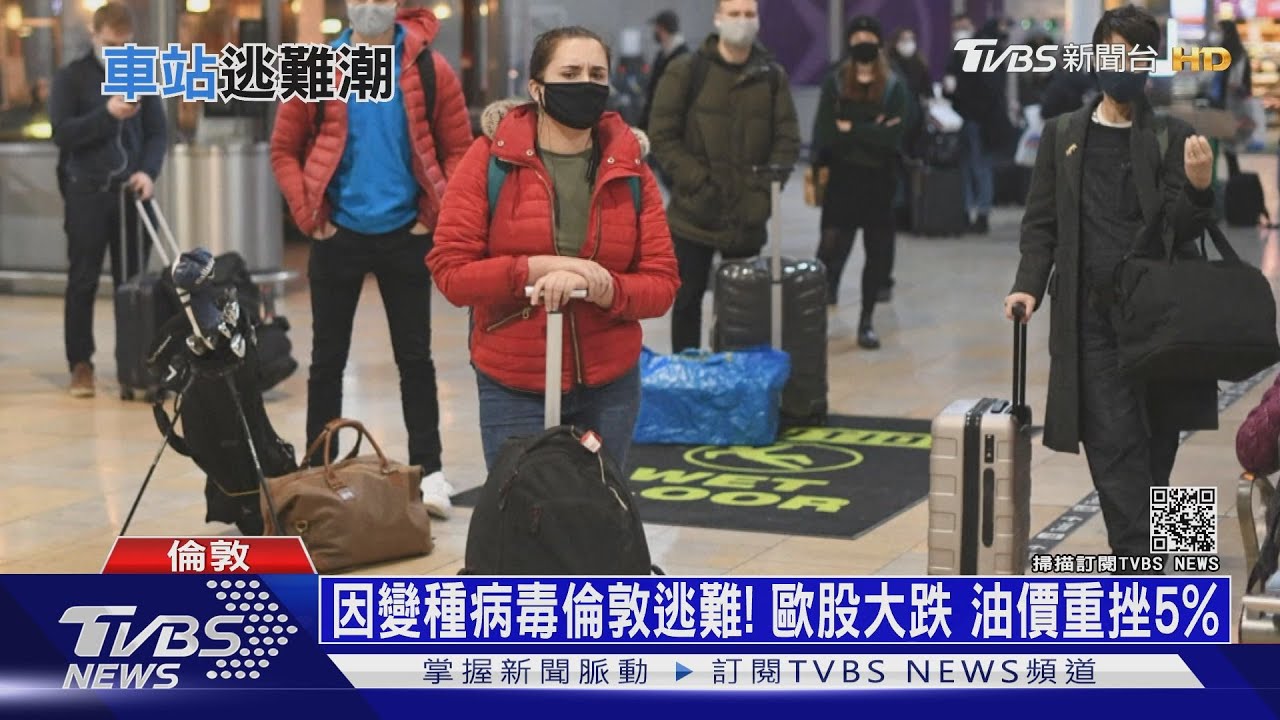 因「變種病毒」倫敦逃難!歐股大跌 油價重挫5%
