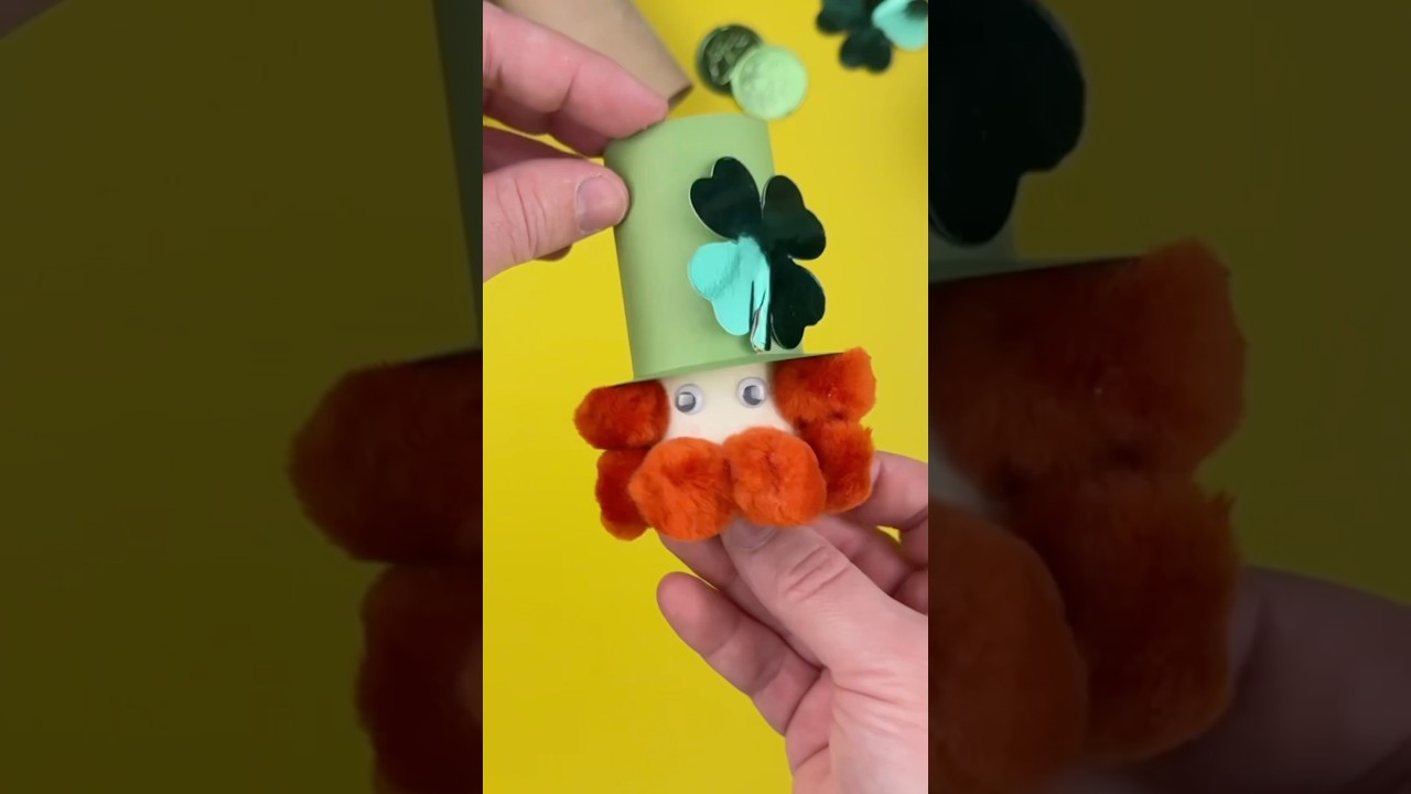 Easy Paper Roll Leprechaun Craft for Kids | Fun & Low-Mess St. Patrick’s Day Art Activity ☘️