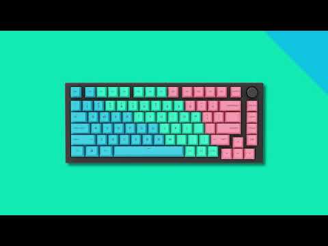 Klaviatūra Glorious GPBT Keycaps – Rožinė Grapefruit – Forge video
