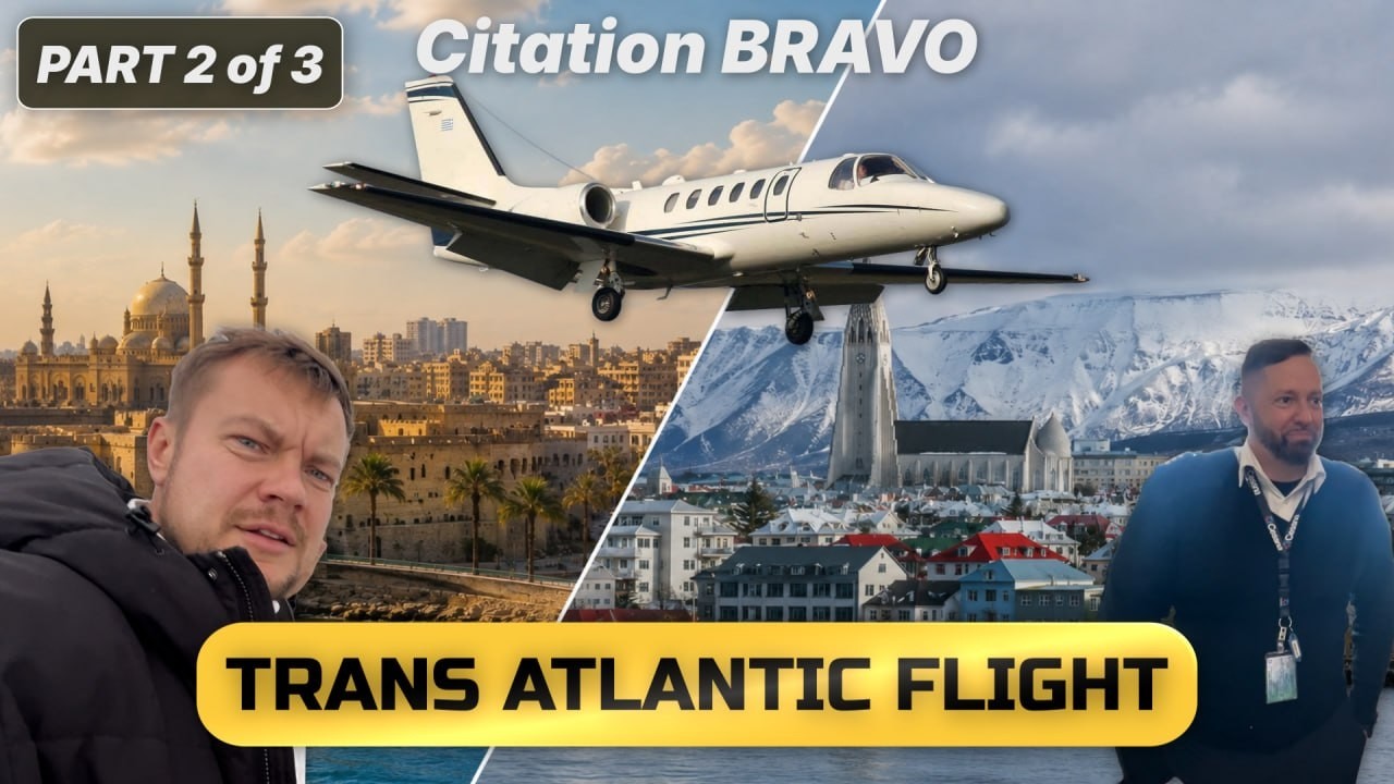 (Part 2 of 3) CESSNA CITATION BRAVO FERRY FLIGHT. EGYPT TO UNITED KINGDOM.