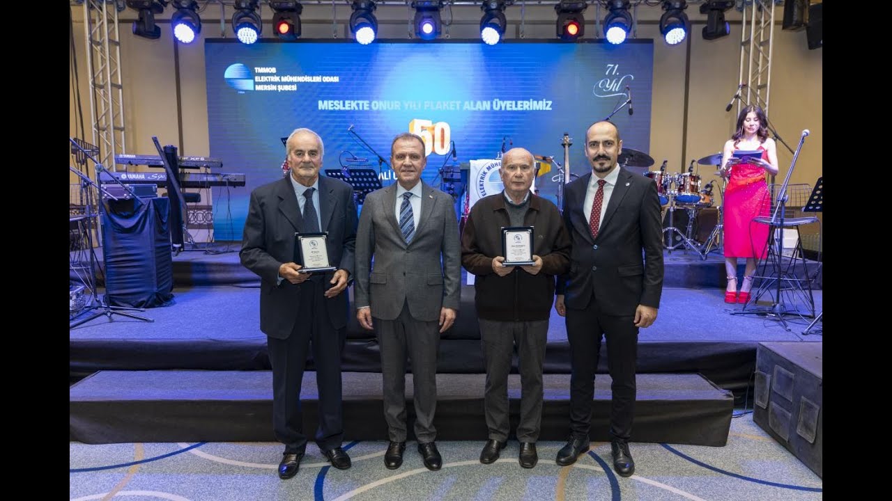 BAŞKAN SEÇER, ELEKTRİK MÜHENDİSLERİ ODASI MERSİN ŞUBESİ’NİN 71  YIL DÖNÜMÜ GALA GECESİ’NE KATILDI