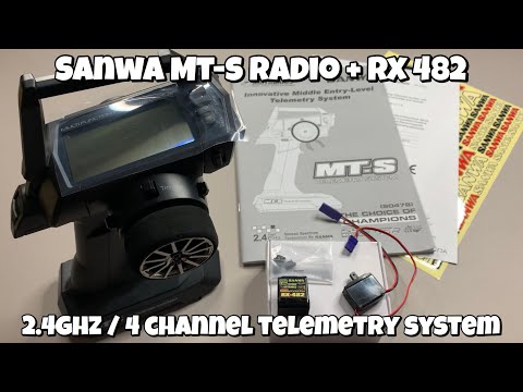 Sanwa (Airtronics) MT-S - 4 Channel / 2.4 GHZ Radio Telemetry System + RX482 Receiver - Unboxing