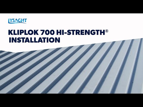 Part of a video titled Using LYSAGHT KLIP-LOK 700 HI-STRENGTH® roof sheeting