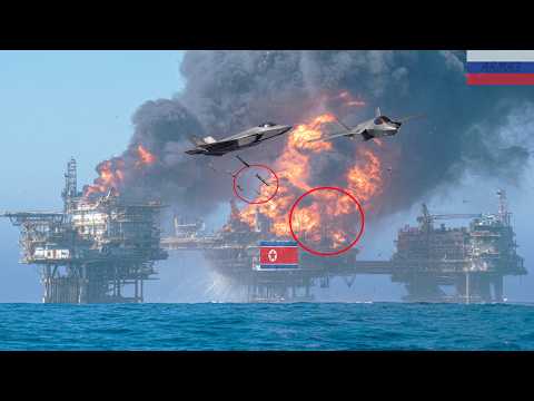 2 minutes ago! US and Ukrainian F-35 fighter jets bombed Russian oil facilities in the Black Sea