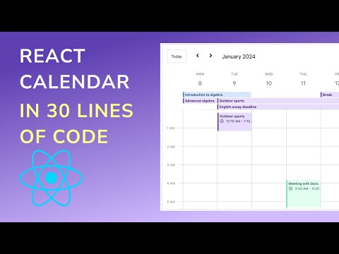 Create an Event Calendar in React Using Schedule-X | Step-by-Step Tutorial