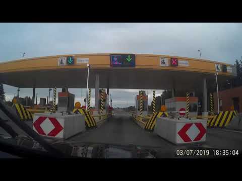 AmberGO A1 szybki przejazd przez punkt poboru opłat - Grudziądz 3.07.2019