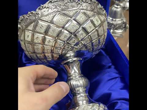 Ваза из серебра Лазер, вз038