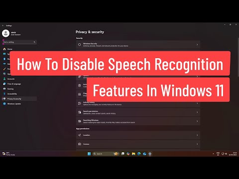 How To Disable Speech Recognition Features In Windows 11