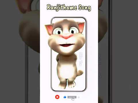 Ranjithame Song  Vs Talking Tom 😎 Vijay Thalapaty New Song ft. #talkingtom #shorts #singing