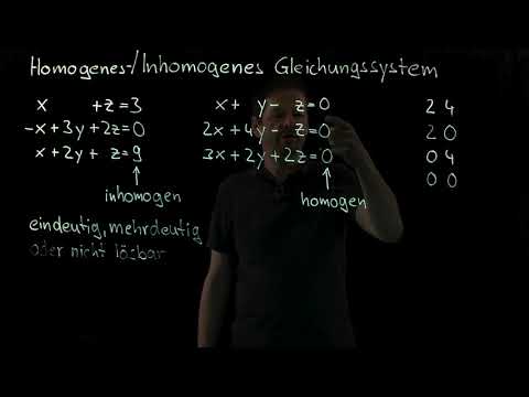 Lineare Gleichungssysteme: Homogen/Inhomogen