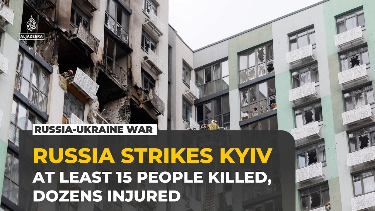 Russian drone and missile barrage kills at least 15 in Ukraine’s Kyiv