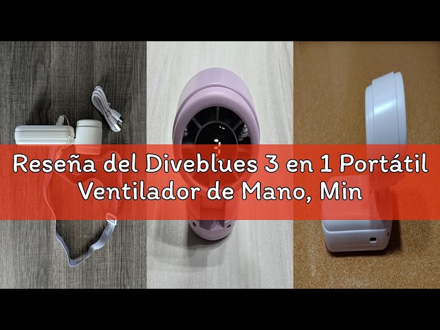 Vídeo relacionado con Diveblues 3 en 1 Portátil Ventilador de Mano, Mini Ventilador Turbo Recargable 4000mAh, 5 Velocidades Ajustables, Hasta 12H de Enfriamiento, Ideal para Viajes y Actividades al Aire Libre