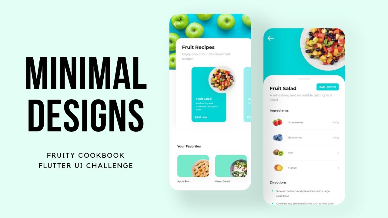 FlutterUI - Minimal Designs - Fruit Salad - Speed Code