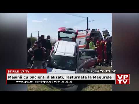 Mașină cu pacienți dializați, răsturnată la Măgurele