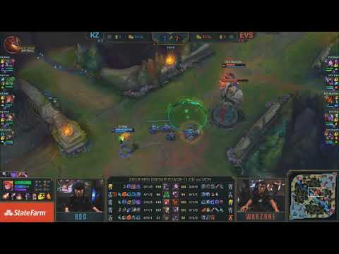 MSI 2018 Bdd Zoe beautiful solo kill !!! KZ vs EVS  | League of Legends