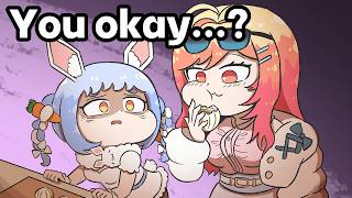【Hololive】Pekora’s "big sister" voice slips out while worrying about her junior【Clip/Ebihurai/Comic】