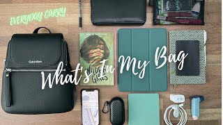 WHAT'S IN MY BAG | EVERYDAY CARRY | REVIEW OF CALVIN KLEIN BACKPACK PURSE