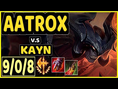 AYEL (AATROX) vs KAYN - 9/0/8 KDA TOP CHALLENGER GAMEPLAY - BR