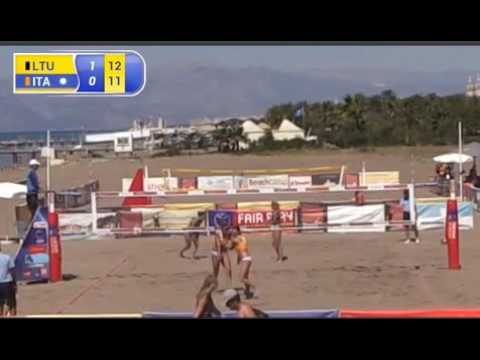 Zobnina/Mazurkeviciute LTU [14]-Traballi/Maestroni ITA [7]-2016 CEV U20 Beach Volleyball