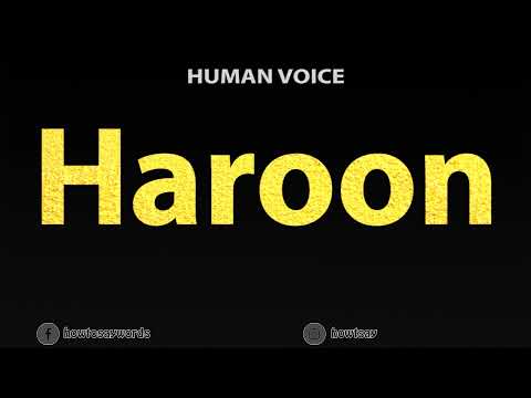 How To Pronounce Haroon