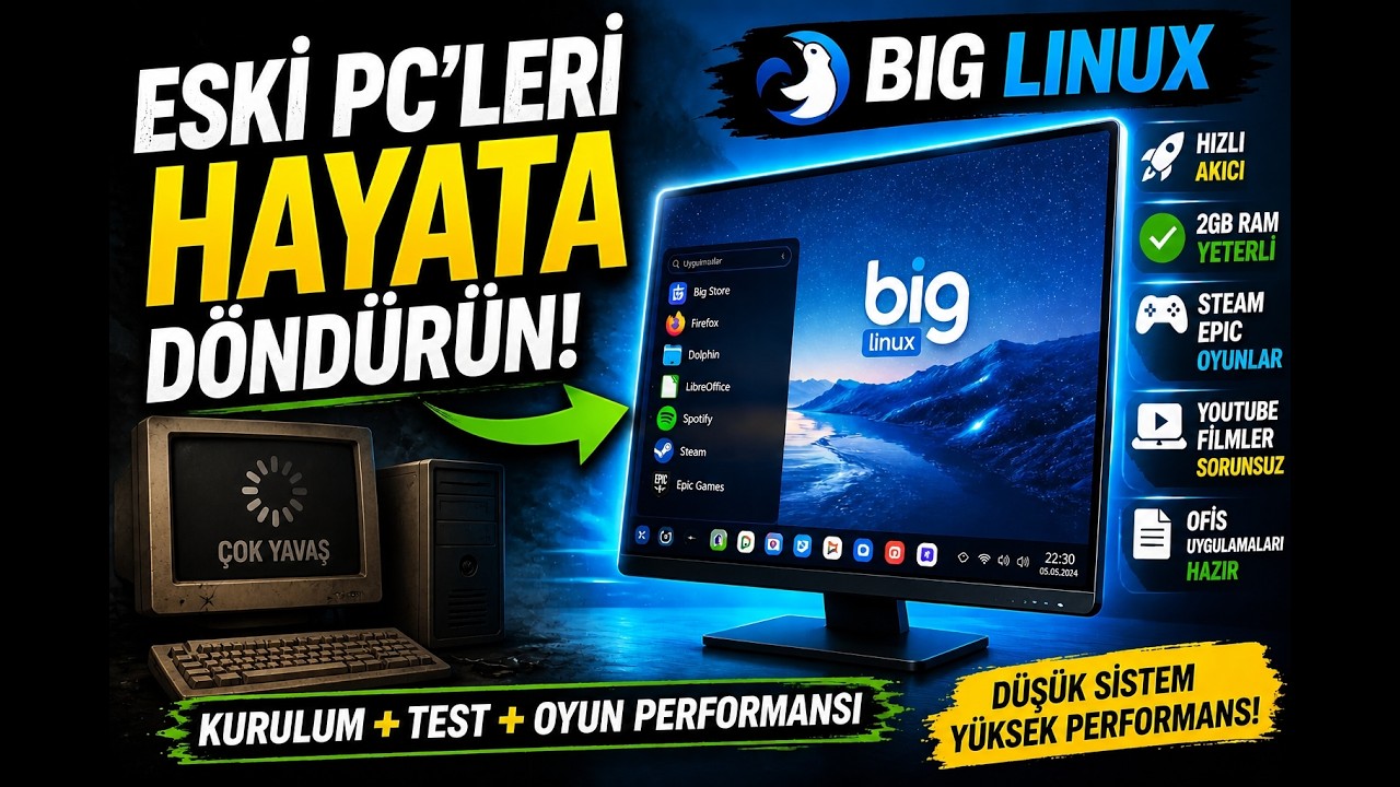 Hayatımda Gördüğüm En İyi Linux Olabilir! 🔥 Big Linux Nasıl Kurulur?