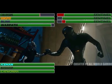 X Men Vs. Sentinels With Healthbars | Opening Fight