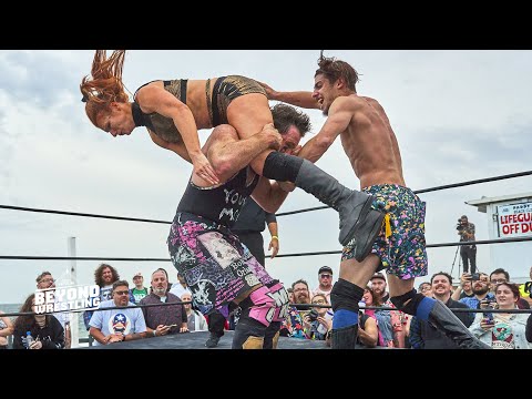 [Free Match] Alec Price & B3CCA vs. Shook Crew | Beyond Wrestling (Intergender Mixed Tag Team Beach)