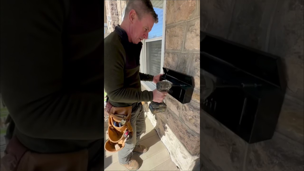 How to attach a mailbox to a stone wall with Carpenter Mark