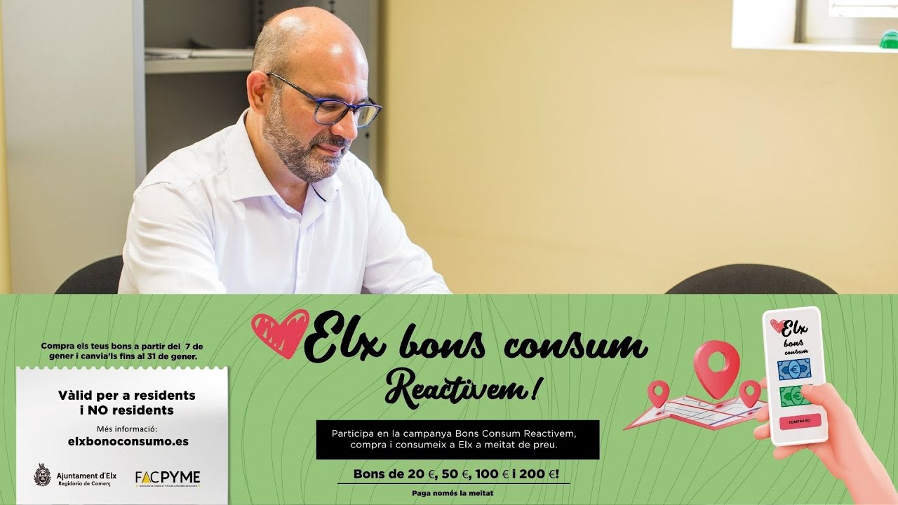 La concejalía de Comercio abre la venta de los bonos de consumo “Reactivem”