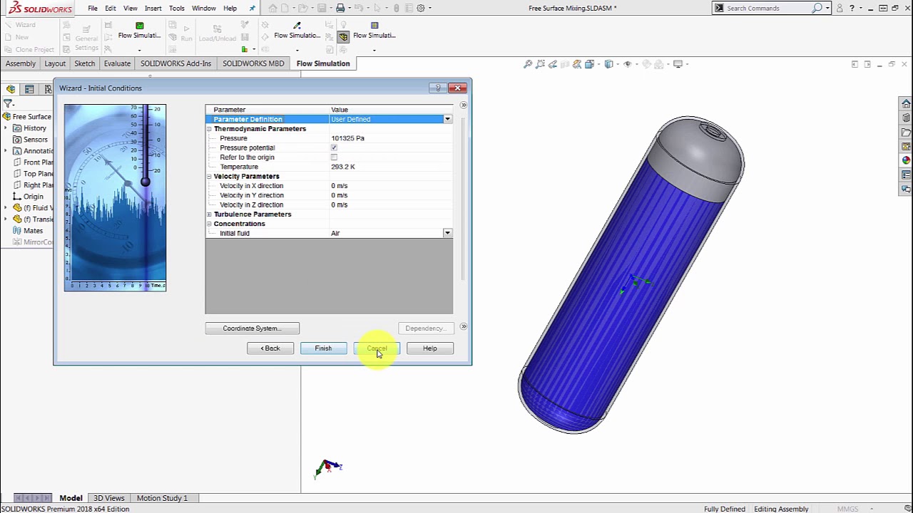 SOLIDWORKS Flow 2018 - Free Surface Simulation