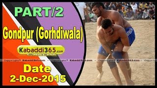 (1) Gondpur (Garhdiwala) Kabaddi Tournament 2 Dec 2015
