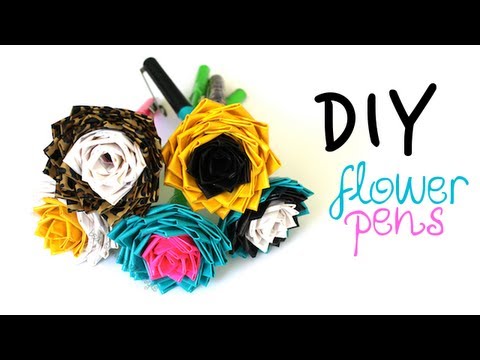DIY Duct Tape Flower Pen