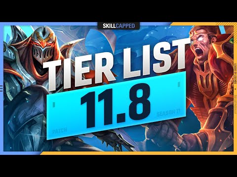 NEW TIER LIST for PATCH 11.8 - League of Legends