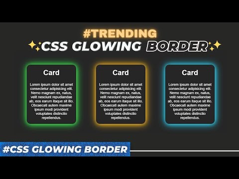 🔥TRENDING CSS🔥CSS Glowing Border Animation 4 mins using HTML &  CSS | CSS Border Animation Effects