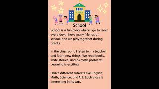 Speaking Topic School
