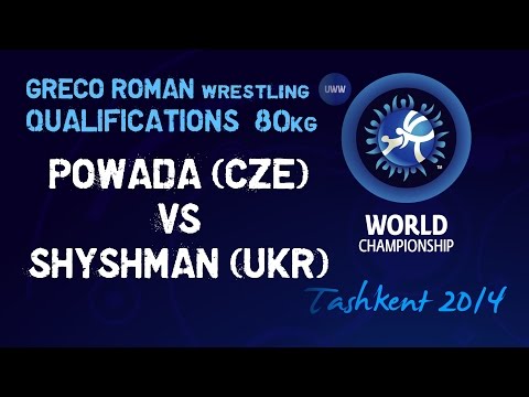 Qualifications - Greco Roman Wrestling 80kg -  POWADA (CZE) vs SHYSHMAN (UKR) - Tashkent 2014