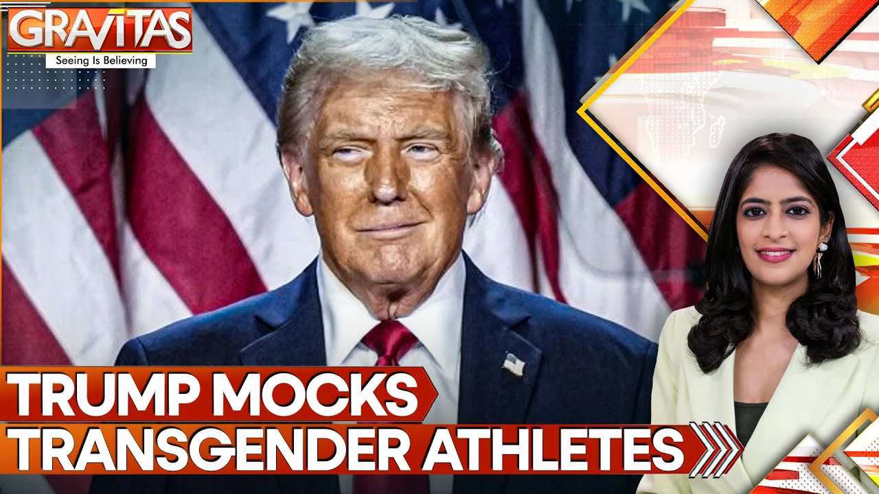 Trump Mocks 'Transgender Athletes In Women's Sports During Speech | GRAVITAS