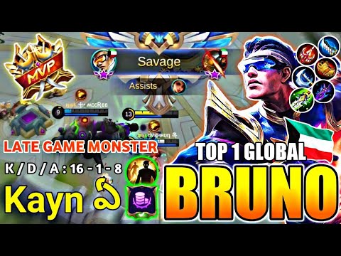 BRUNO BEST BUILD 2020 TOP 1 GLOBAL BRUNO 2020 | Bruno Win Rate 92,3% | TOP 1 GLOBAL BRUNO By Kayn ఏ