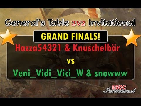 GRAND FINALS! Hazza54321 & Knuschelbär vs Veni_Vidi_Vici_W & snowww − The General's Table 2v2 Inv