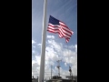 US Flag being raised 