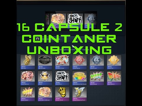 CS:GO - 16x Capsule 2 Container   Unboxing