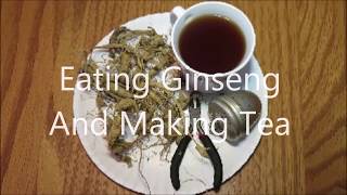eating ginseng and making tea
