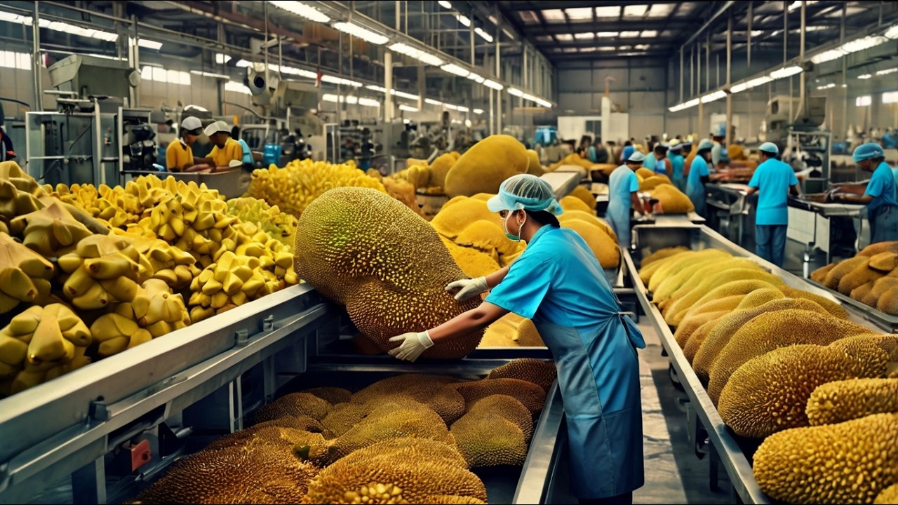 Harvesting Millions of Tons of Jackfruit: A Thai Farm’s Incredible Process