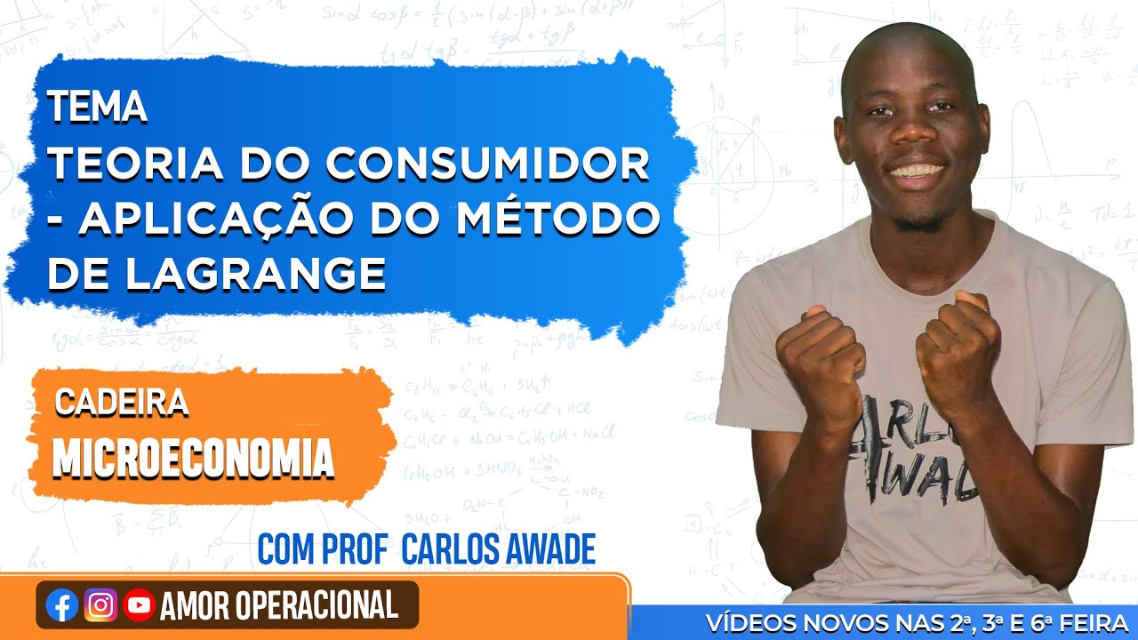 TEMA: TEORIA DO CONSUMIDOR | MÉTODO DE LAGRANGE